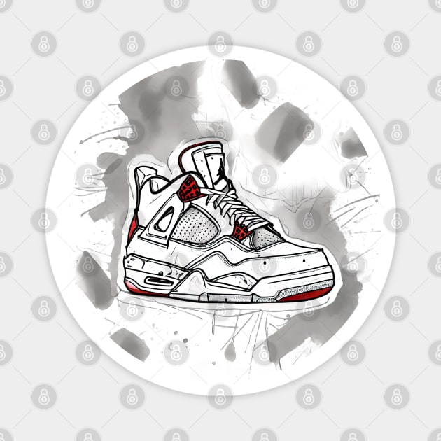 AJ IV - Sketch ! Grey Clouds ! HOT WEAR !!! Magnet by Buff Geeks Art